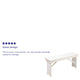Antique Rustic White |#| 40" x 12" Antique Rustic White Solid Pine Folding Farm Bench - Portable Bench