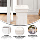 Antique Rustic White |#| 40" x 12" Antique Rustic White Solid Pine Folding Farm Bench - Portable Bench