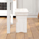 Antique Rustic White |#| 40" x 12" Antique Rustic White Solid Pine Folding Farm Bench - Portable Bench