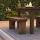 Antique Rustic |#| 40" x 12" Antique Rustic Solid Pine Folding Farm Bench