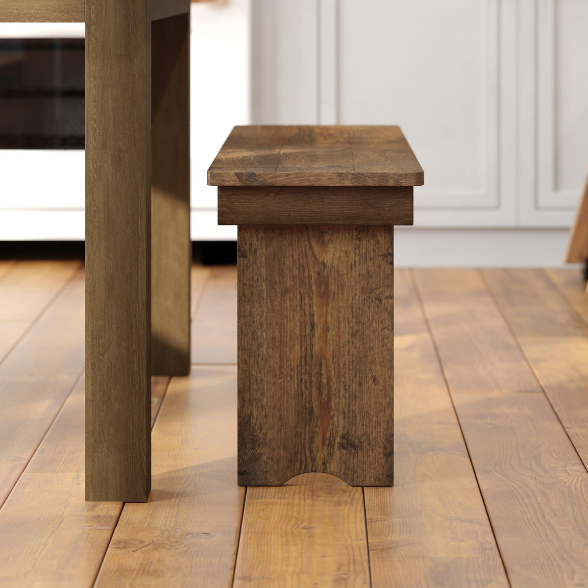Antique Rustic |#| 40" x 12" Antique Rustic Solid Pine Folding Farm Bench