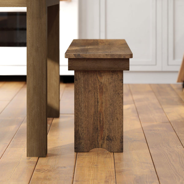 Antique Rustic |#| 40" x 12" Antique Rustic Solid Pine Folding Farm Bench