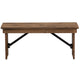 Antique Rustic |#| 40" x 12" Antique Rustic Solid Pine Folding Farm Bench
