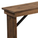 Antique Rustic |#| 40" x 12" Antique Rustic Solid Pine Folding Farm Bench