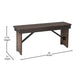 Mahogany |#| 40" x 12" Mahogany Solid Pine Folding Farm Bench