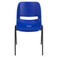 Navy Plastic/Black Frame |#| 440 lb. Rated Kid's Navy Ergonomic Shell Stack Chair-Black Frame-12inch Seat Height