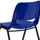 Navy Plastic/Black Frame |#| 440 lb. Rated Kid's Navy Ergonomic Shell Stack Chair-Black Frame-12inch Seat Height