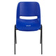 Navy Plastic/Black Frame |#| 440 lb. Rated Kid's Navy Ergonomic Shell Stack Chair-Black Frame-14inch Seat Height