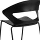440 lb. Capacity Black Café Style Stack Chair with Flexible Back Design