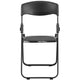 Black |#| 500 lb. Capacity Heavy Duty Black Folding Chair with Built-in Ganging Brackets