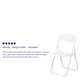 White |#| 500 lb. Capacity Heavy Duty White Folding Chair with Built-in Ganging Brackets