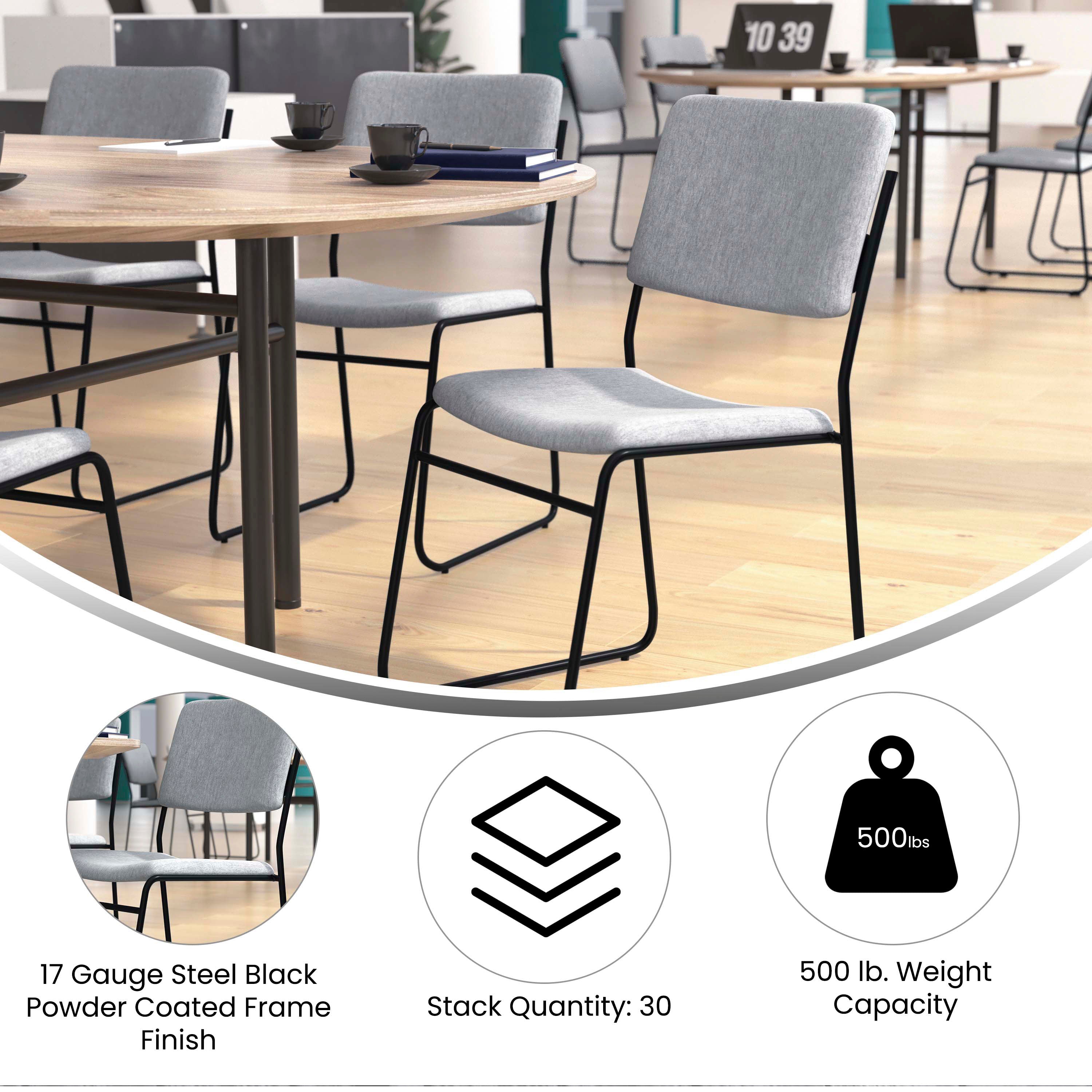 High Density Metal Stack Chair XU-8700-B-30- – BizChair