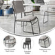 Gray Vinyl/Black Frame |#| 500 lb. Capacity High Density Gray Vinyl Stacking Chair with Sled Base