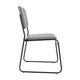 Gray Vinyl/Black Frame |#| 500 lb. Capacity High Density Gray Vinyl Stacking Chair with Sled Base