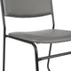 Gray Vinyl/Black Frame |#| 500 lb. Capacity High Density Gray Vinyl Stacking Chair with Sled Base