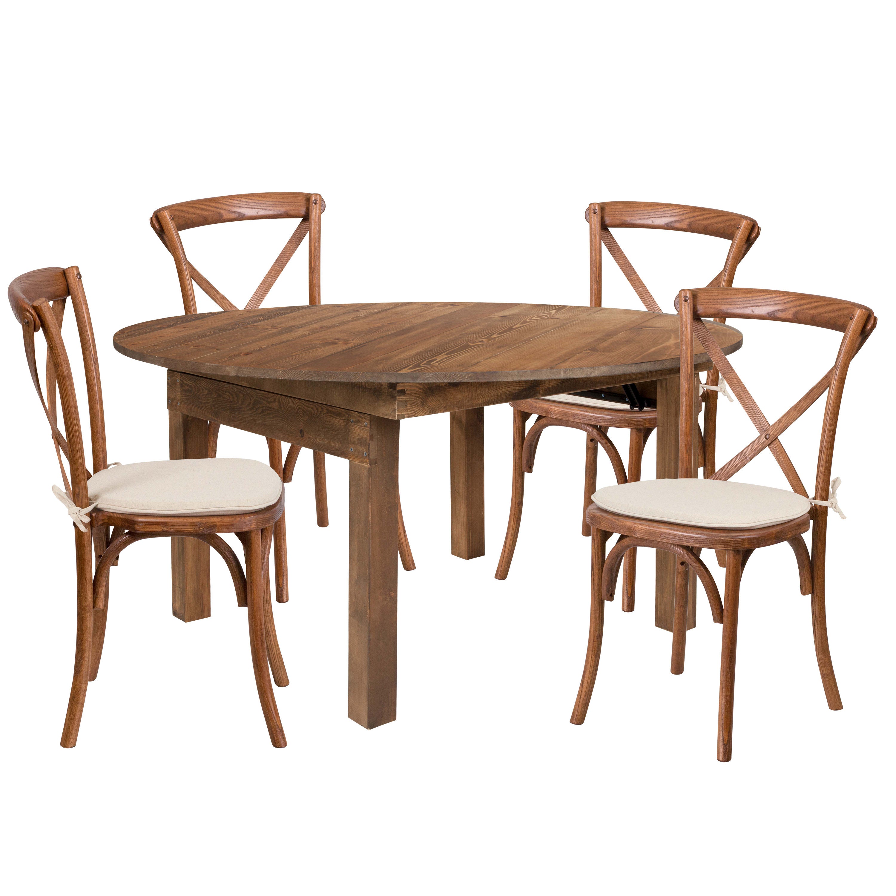 Solid pine table shop and 4 chairs