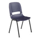 True Navy Plastic/Black Frame |#| 661 lb. Capacity Navy Ergonomic Stack Chair w/ Black Frame-16inch Seat Height