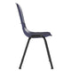 True Navy Plastic/Black Frame |#| 661 lb. Capacity Navy Ergonomic Stack Chair w/ Black Frame-16inch Seat Height