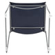 Navy |#| Home and Office Navy Full Back Stack Chair with Gray Frame - Guest Chair