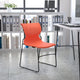 Orange |#| Home and Office Orange Full Back Stack Chair with Gray Frame - Guest Chair