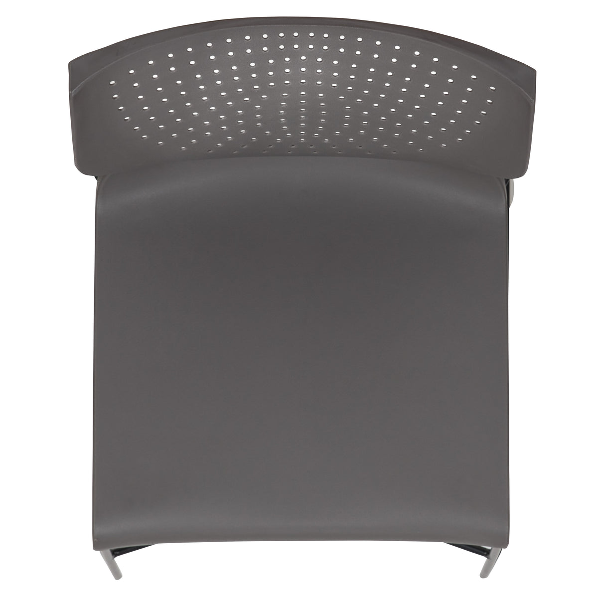 Gray |#| Home and Office Gray Full Back Stack Chair with Black Frame - Guest Chair