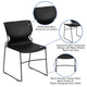 Black |#| 661 lb. Capacity Black Full Back Stack Chair with Black Frame