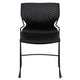 Black |#| 661 lb. Capacity Black Full Back Stack Chair with Black Frame