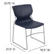 Navy |#| Home and Office Navy Full Back Stack Chair with Gray Frame - Guest Chair