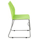 Green |#| Home and Office Green Sled Base Stack Chair with Air-Vent Back - Guest Chair