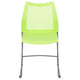 Green |#| Home and Office Green Sled Base Stack Chair with Air-Vent Back - Guest Chair