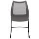 Gray |#| Home and Office Gray Sled Base Stack Chair with Air-Vent Back - Guest Chair