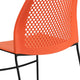 Orange |#| 661 lb. Capacity Orange Sled Base Stack Chair with Air-Vent Back