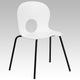 White |#| 770 lb. Capacity Designer White Plastic Stack Chair with Black Frame
