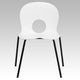 White |#| 770 lb. Capacity Designer White Plastic Stack Chair with Black Frame