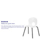 White |#| 770 lb. Capacity Designer White Plastic Stack Chair with Black Frame