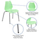 Green |#| 770 lb. Capacity Green Stack Chair with Lumbar Support and Silver Frame