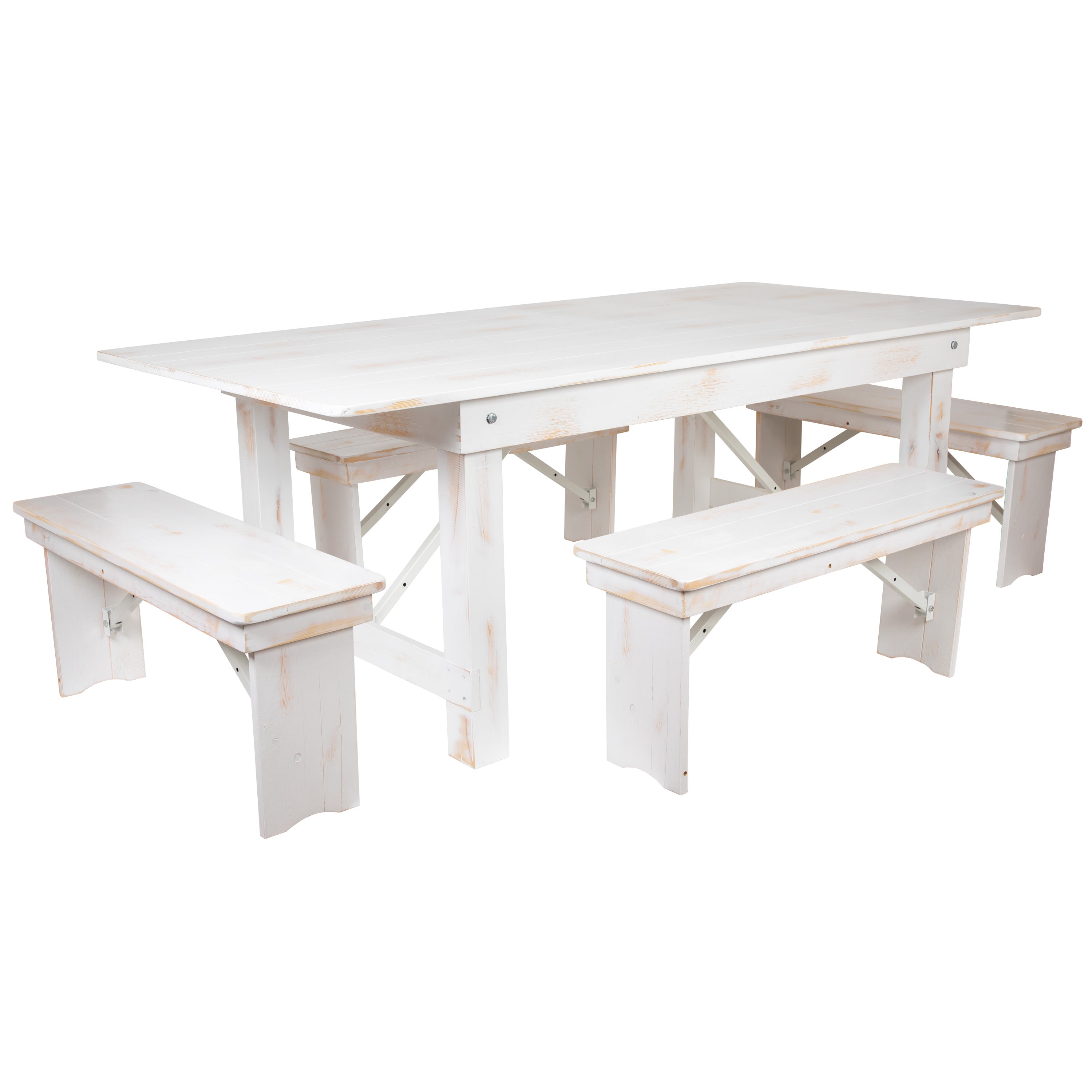 White bench set deals