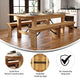 Light Natural |#| 7' x 40inch Rectangular Antique Rustic Solid Pine Folding Farm Table