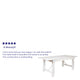 Antique Rustic White |#| 7' x 40inch Rectangular Antique Rustic White Solid Pine Folding Farm Table