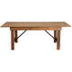 Antique Rustic |#| 7' x 40inch Rectangular Antique Rustic Solid Pine Folding Farm Table