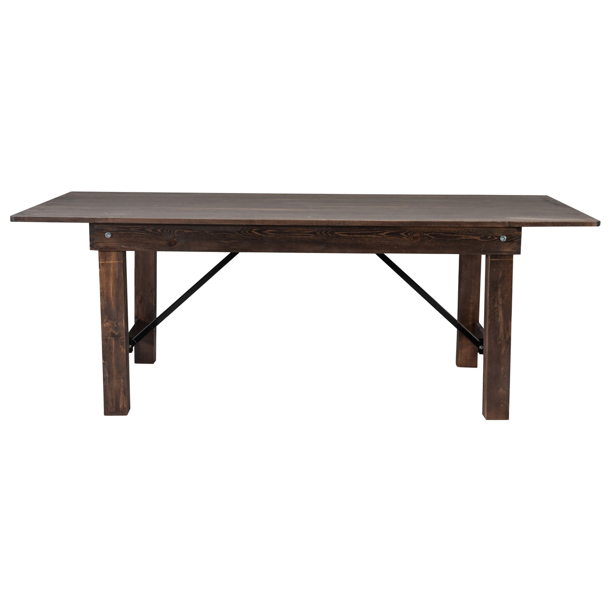 Mahogany |#| 7' x 40inch Rectangular Antique Rustic Solid Pine Folding Farm Table