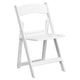 White |#| 800 lb. Capacity White Resin Folding Chair with Slatted Seat