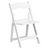 White |#| 800 lb. Capacity White Resin Folding Chair with Slatted Seat