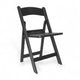 Black |#| Indoor/Outdoor Lightweight Wood Look Resin Folding Event Chair in Black