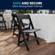 Black |#| Indoor/Outdoor Lightweight Wood Look Resin Folding Event Chair in Black