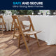 Chestnut |#| Indoor/Outdoor Lightweight Wood Look Resin Folding Event Chair in Chestnut