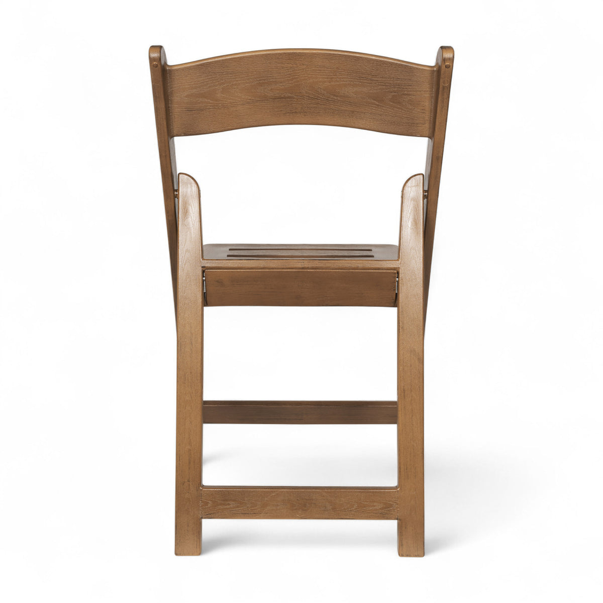 Chestnut |#| Indoor/Outdoor Lightweight Wood Look Resin Folding Event Chair in Chestnut