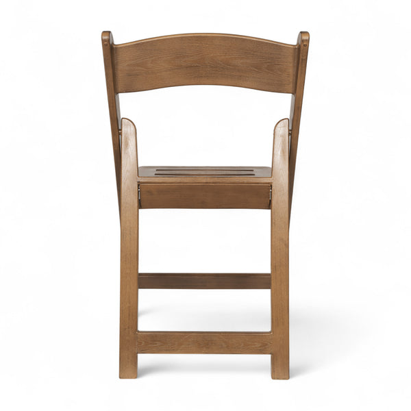 Chestnut |#| Indoor/Outdoor Lightweight Wood Look Resin Folding Event Chair in Chestnut