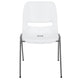 White |#| White Ergonomic Shell Student Stack Chair - Classroom Chair / Office Guest Chair