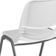 White |#| White Ergonomic Shell Student Stack Chair - Classroom Chair / Office Guest Chair